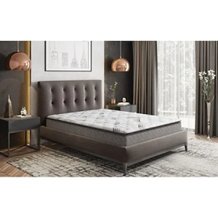 Queen Hybrid Pillow Top Mattress and Gel Lux Foundation